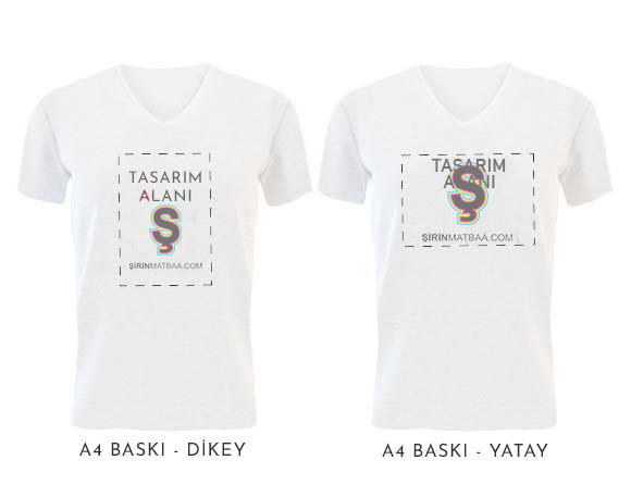 Unisex Tişört - V Yaka